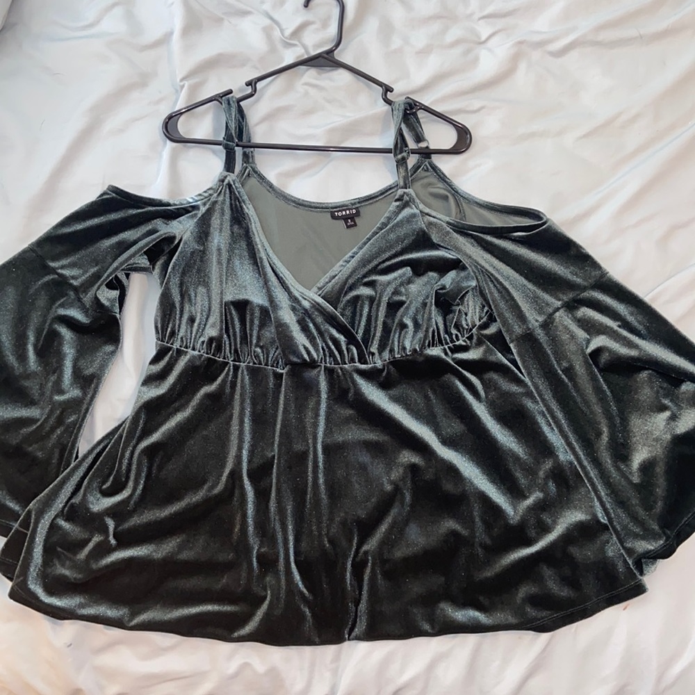 Torrid 2. Green velvet top.